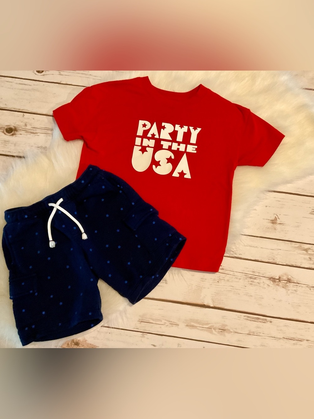 5T Patriotic 4th Fourth of July Short Set